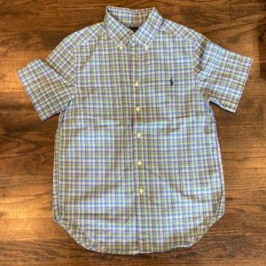 Ralph Lauren (blue and green striped) size M (10-12)